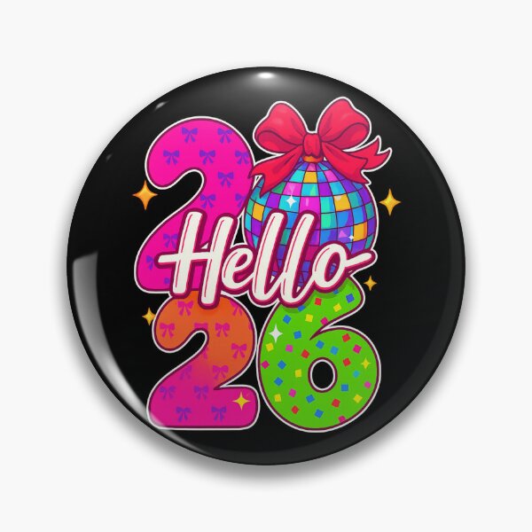 Item preview, Hello 2026 New Year Disco Ball Coquette Bows Party designed and sold by DigitalMomy.