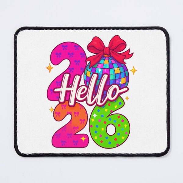 Item preview, Hello 2026 New Year Disco Ball Coquette Bows Party designed and sold by DigitalMomy.