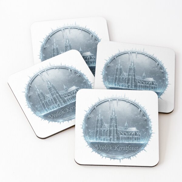 Item preview, Frozen 3D Chrome Antwerp Emblem – Vrolijk Kerstfeest Metallic Christmas Badge designed and sold by Imaginarium of Chaos falcon88 .