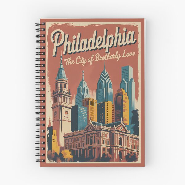 Item preview, Philadelphia Pennsylvania Illustration Travel Art Vintage designed and sold by KrisSidDesigns.