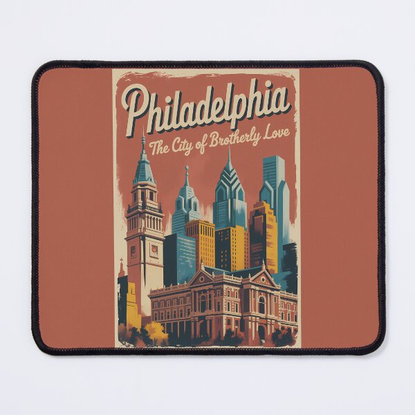 Item preview, Philadelphia Pennsylvania Illustration Travel Art Vintage designed and sold by KrisSidDesigns.