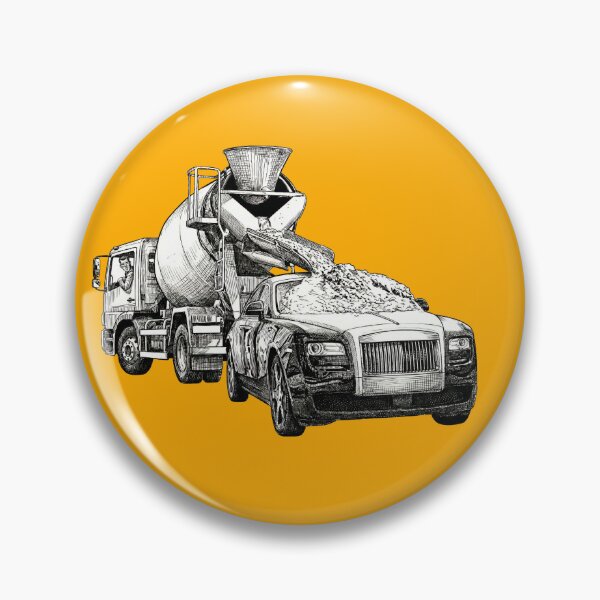 Item preview, Concrete Mixer Pouring Concrete on Car designed and sold by Naux | Design & Illustration.
