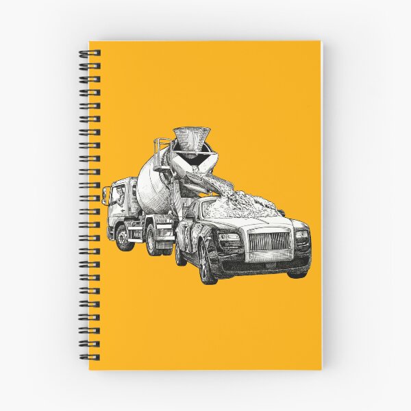 Item preview, Concrete Mixer Pouring Concrete on Car designed and sold by Naux | Design & Illustration.