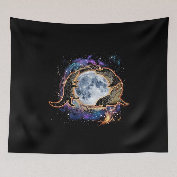 Item preview, Cosmic Crocodile Moon Galaxy Art designed and sold by WhoopsieWorld.