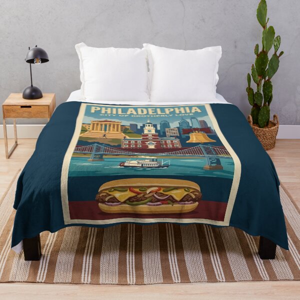 Item preview, Philadelphia Pennsylvania Culture Illustration Travel Art Vintage designed and sold by KrisSidDesigns.
