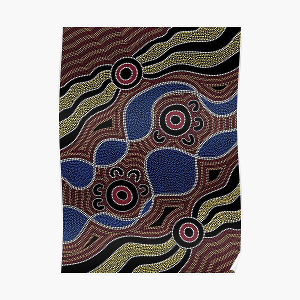 Art aborigène authentique - Points Poster