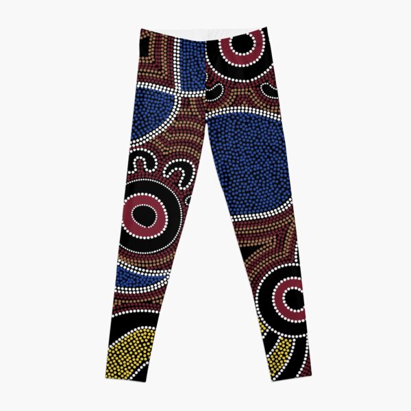 Authentic Aboriginal Art - Discovering Your Dreams Leggings