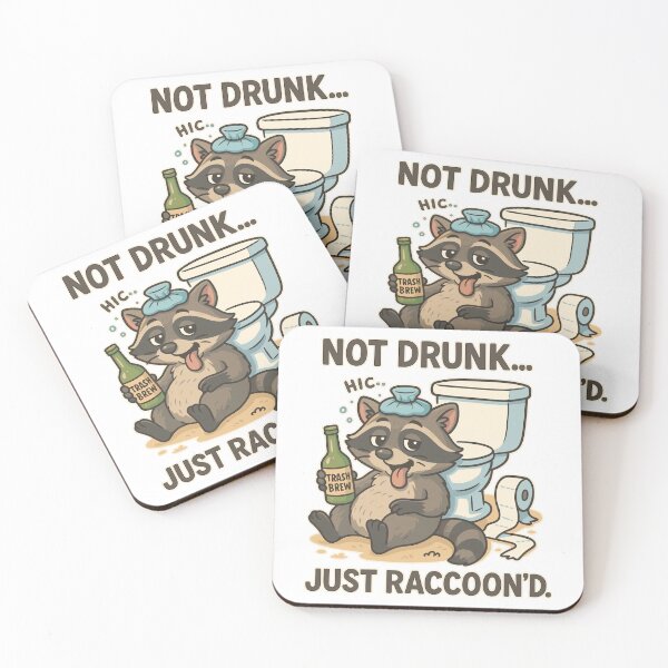 Item preview, Not Drunk… Just Raccoon’d – Funny Trash Panda Liquor Store Raccoon T-Shirt  designed and sold by Pit Bull Ink.