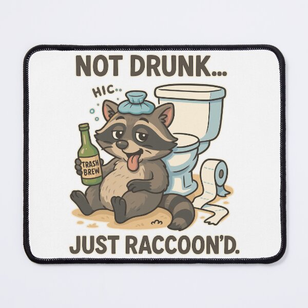 Item preview, Not Drunk… Just Raccoon’d – Funny Trash Panda Liquor Store Raccoon T-Shirt designed and sold by Pit Bull Ink.