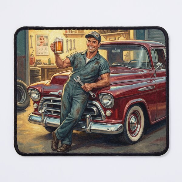 Item preview, Rods & Rods Montana Garage Ale Poster designed and sold by Cozy-Old-Pub.