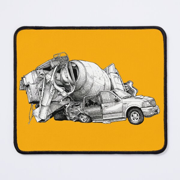Item preview, Concrete Mixer Flipped onto Pickup Truck designed and sold by Naux | Design & Illustration.