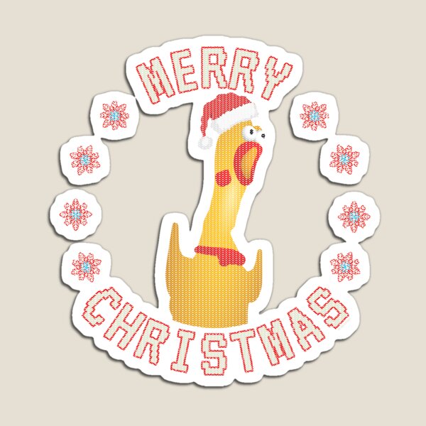 Artikelvorschau, Frohe Weihnachten – Gummihuhn – im Stil eines hässlichen Weihnachtspullovers entworfen und verkauft von LicencaPoetica.