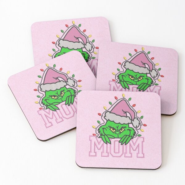 Item preview, Green Grump With Santa Hat Over MOM Letters designed and sold by Adronia.