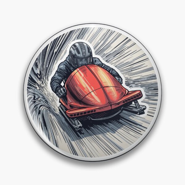 Item preview, Winter Sports Games Arena Bobsleigh Competition Sticker designed and sold by colorleafz.
