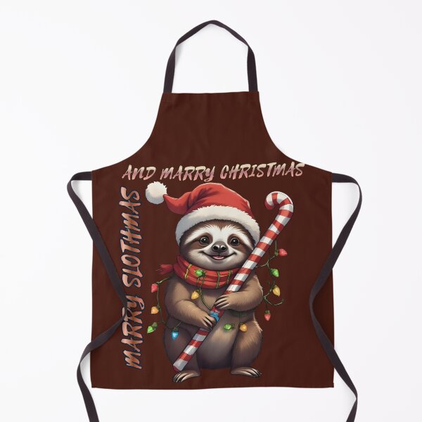 Item preview, Marry Slothmas – Cute Christmas Sloth With Candy Cane & Light designed and sold by HANG ON STUDIO .