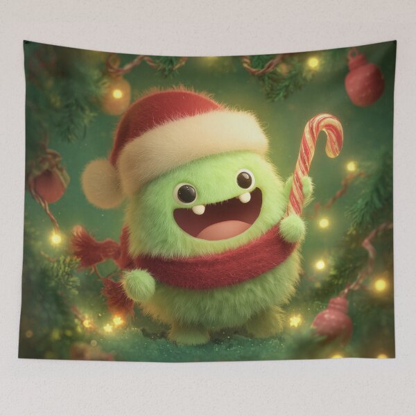 Item preview, Cute Christmas Monster with Candy Cane designed and sold by Hakubiya.