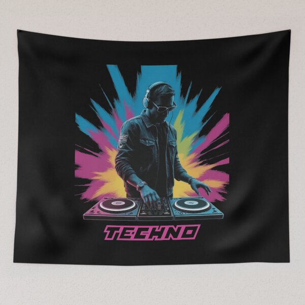 Item preview, Techno Festival of Electronic Music Vibrant Colors designed and sold by 140bpmmusic.