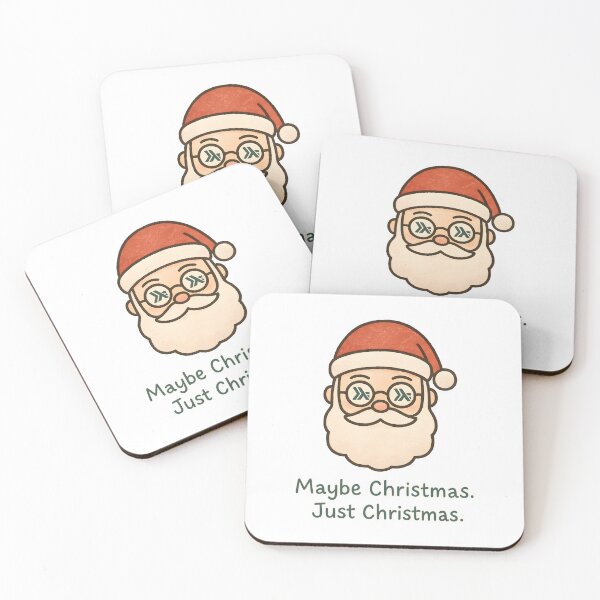 Item preview, Maybe Christmas. Just Christmas — Santa with Haskell Glasses — Functional Programming Xmas designed and sold by Nerd Romance Café.