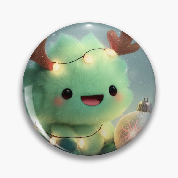 Item preview, Cute Christmas Monster with Reindeer Antlers designed and sold by Hakubiya.