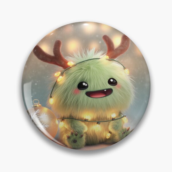 Item preview, Cute Christmas Monster with Holiday Lights designed and sold by Hakubiya.