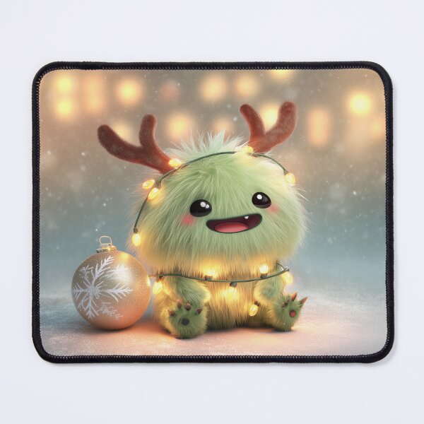Item preview, Cute Christmas Monster with Holiday Lights designed and sold by Hakubiya.