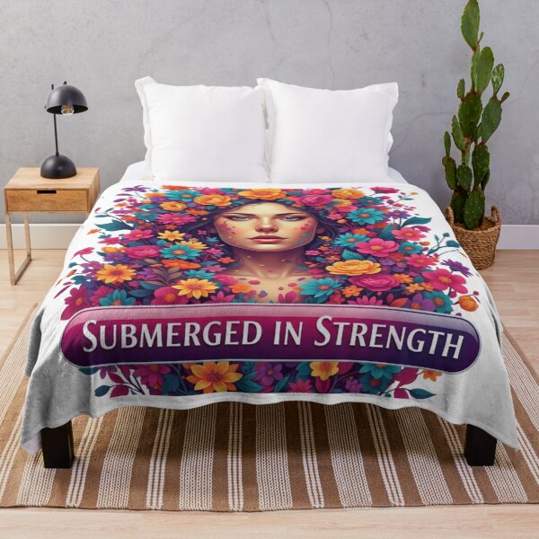 Item preview, Submerged in Strength Colorful Floral Empowerment Art designed and sold by BoldBloomArt.