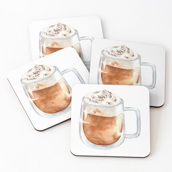 Item preview, A Cup of Latte, Watercolour designed and sold by MeiC-Artsy.