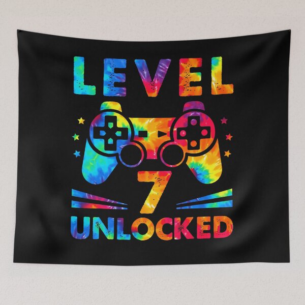 Item preview, 7 Year Old 7Th Birthday Gamer Tie Dye Boys Level Gift designed and sold by Fereskabilon.