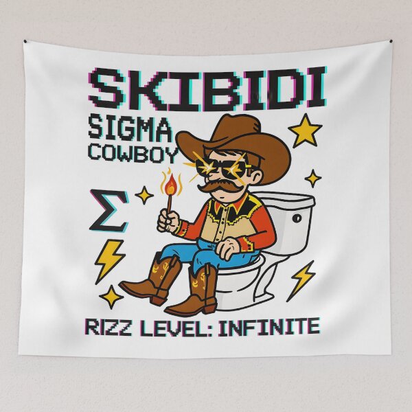 Item preview, Skibidi Sigma Cowboy on Throne designed and sold by AnnDesignStudio.
