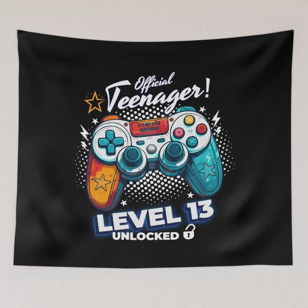 Item preview, 13th Birthday - Official Teenager Level 13 Unlocked Funny Gaming designed and sold by NH2019.