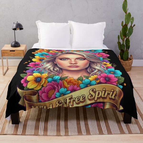 Artikelvorschau, Wild & Free Spirit Bohemian Floral Woman Art entworfen und verkauft von BoldBloomArt.