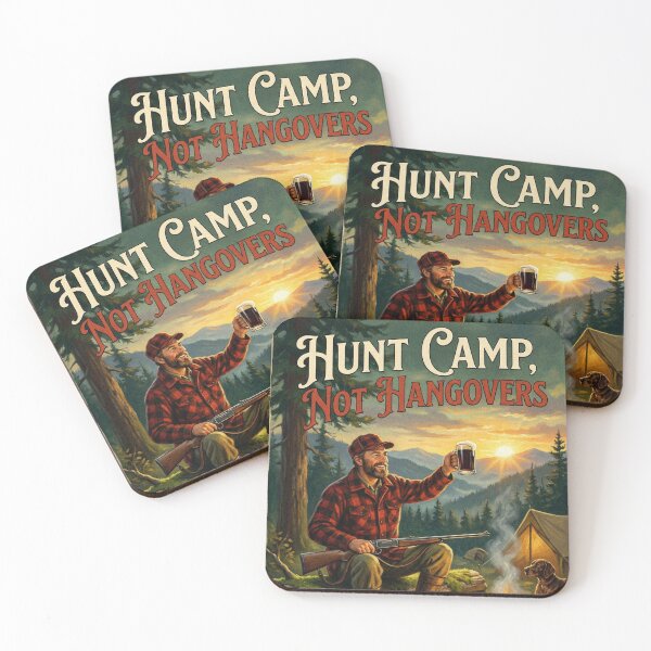 Item preview, Hunt Camp Not Hangovers Montana Porter Poster designed and sold by Cozy-Old-Pub.