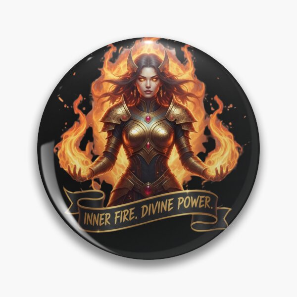 Item preview, Inner Fire Divine Power Goddess T-Shirt Design | Fiery Strength Warrior Gift designed and sold by BoldBloomArt.