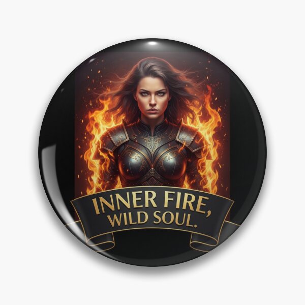 Item preview, Inner Fire Wild Soul Art T-Shirt | Fiery Warrior Woman Empowerment Gift | High Gloss 3D Flame Design designed and sold by BoldBloomArt.