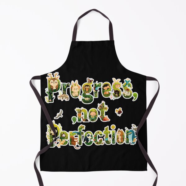 Item preview, Progress Not Perfection" Cute Woodland Animal Lettering T-shirt|Art designed and sold by Alicjareign.