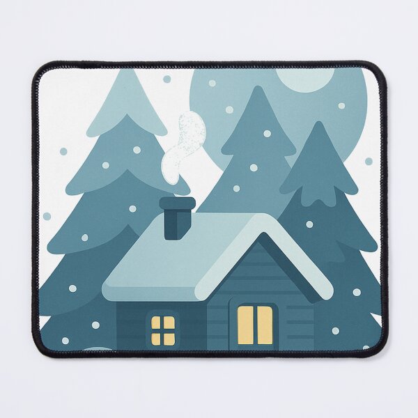 Item preview, Minimal Christmas Cabin Under Moon designed and sold by Fernova.
