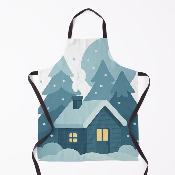 Item preview, Minimal Christmas Cabin Under Moon designed and sold by Fernova.