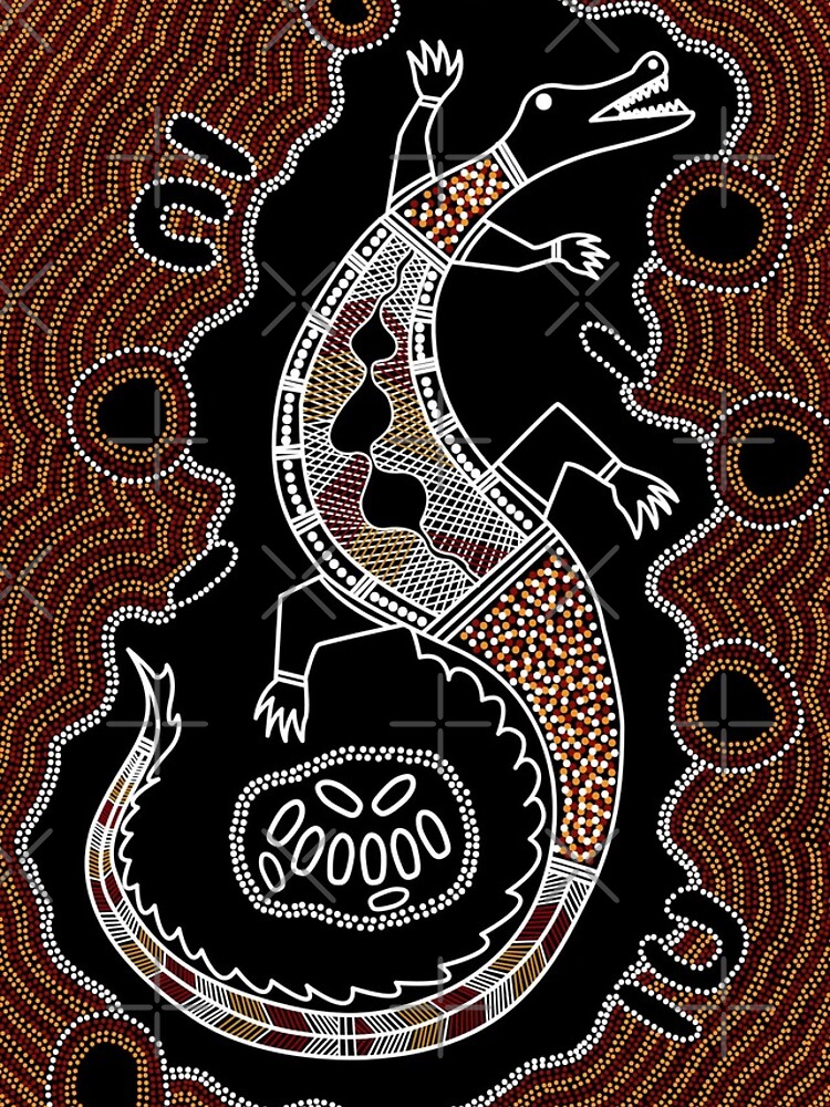 Disover  Aboriginal Art - Crocodile  | iPhone Case