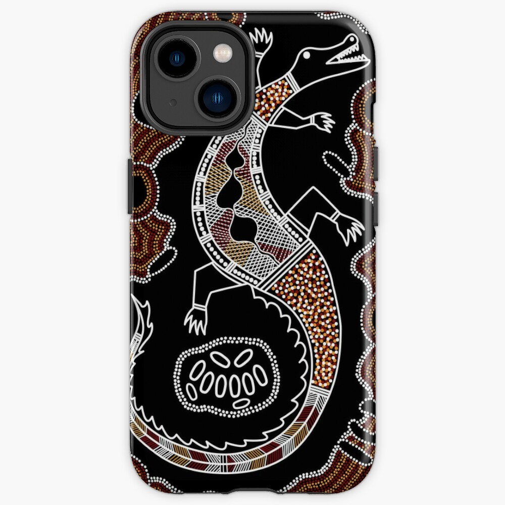 Disover  Aboriginal Art - Crocodile  | iPhone Case