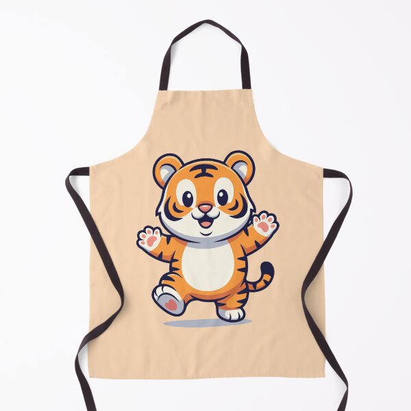 Item preview, Playful Baby Tiger Mascot – Cute Cartoon Character Design designed and sold by Printips store.