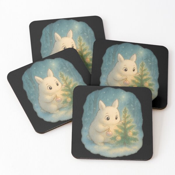 Item preview, Cute Winter Forest Creature Decorating Christmas Tree designed and sold by Kotalo.