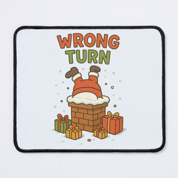 Item preview, Wrong Turn – Santa Stuck in Chimney designed and sold by ThePrintGoblin.