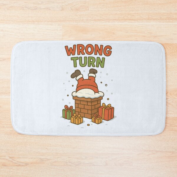 Item preview, Wrong Turn – Santa Stuck in Chimney designed and sold by ThePrintGoblin.