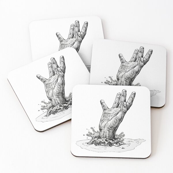 Item preview, Hand Stretching Out from Water designed and sold by Naux | Design & Illustration.