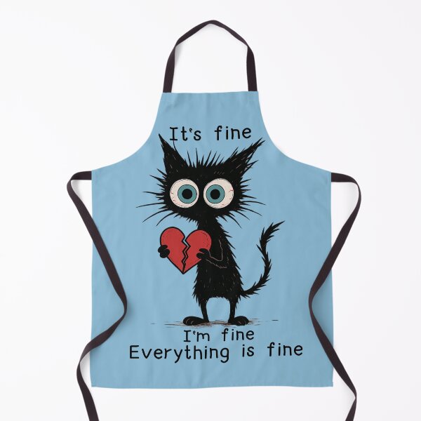 Item preview, Sad Black Cat with Broken Heart - Valentine designed and sold by BreezifyDesignStudio.