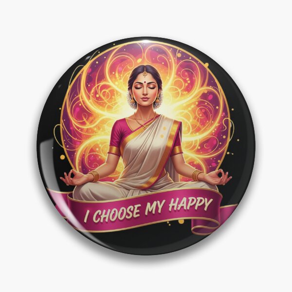Item preview, "I Choose My Happy" Meditation T-Shirt | Radiant Self-Love Empowerment Art designed and sold by BoldBloomArt.