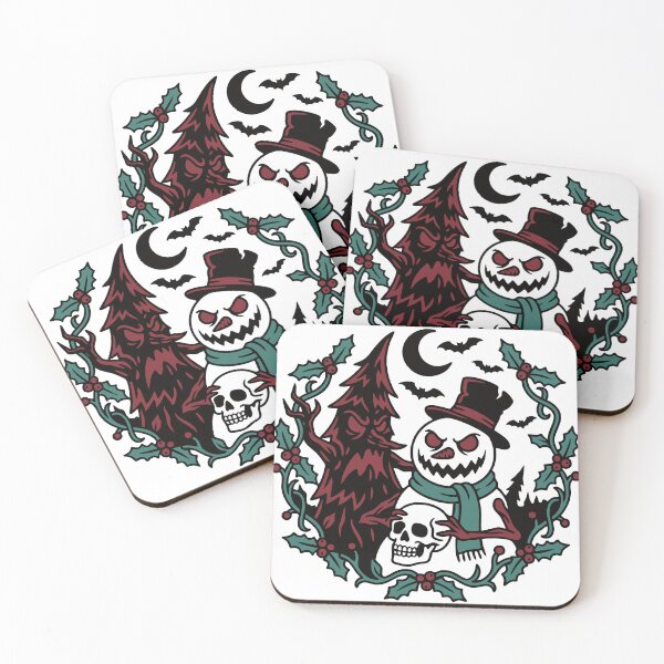 Item preview, Gothic Snowman Skull – Dark Christmas Horror Holiday Art designed and sold by BambaKchula.