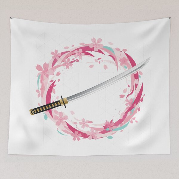 Item preview, Floating Katana & Blossoms – Strength in Bloom designed and sold by Tily360.
