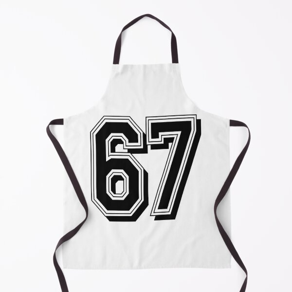 Item preview, Number 67 Varsity Style - Classic Black & White Sports Jersey Font designed and sold by HAPPY DESIGNS.