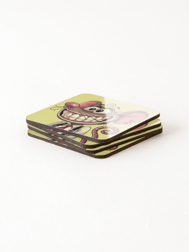 Thumbnail 4 of 5, Coasters (Set of 4), SMILING RAT designed and sold by FROGLETART.